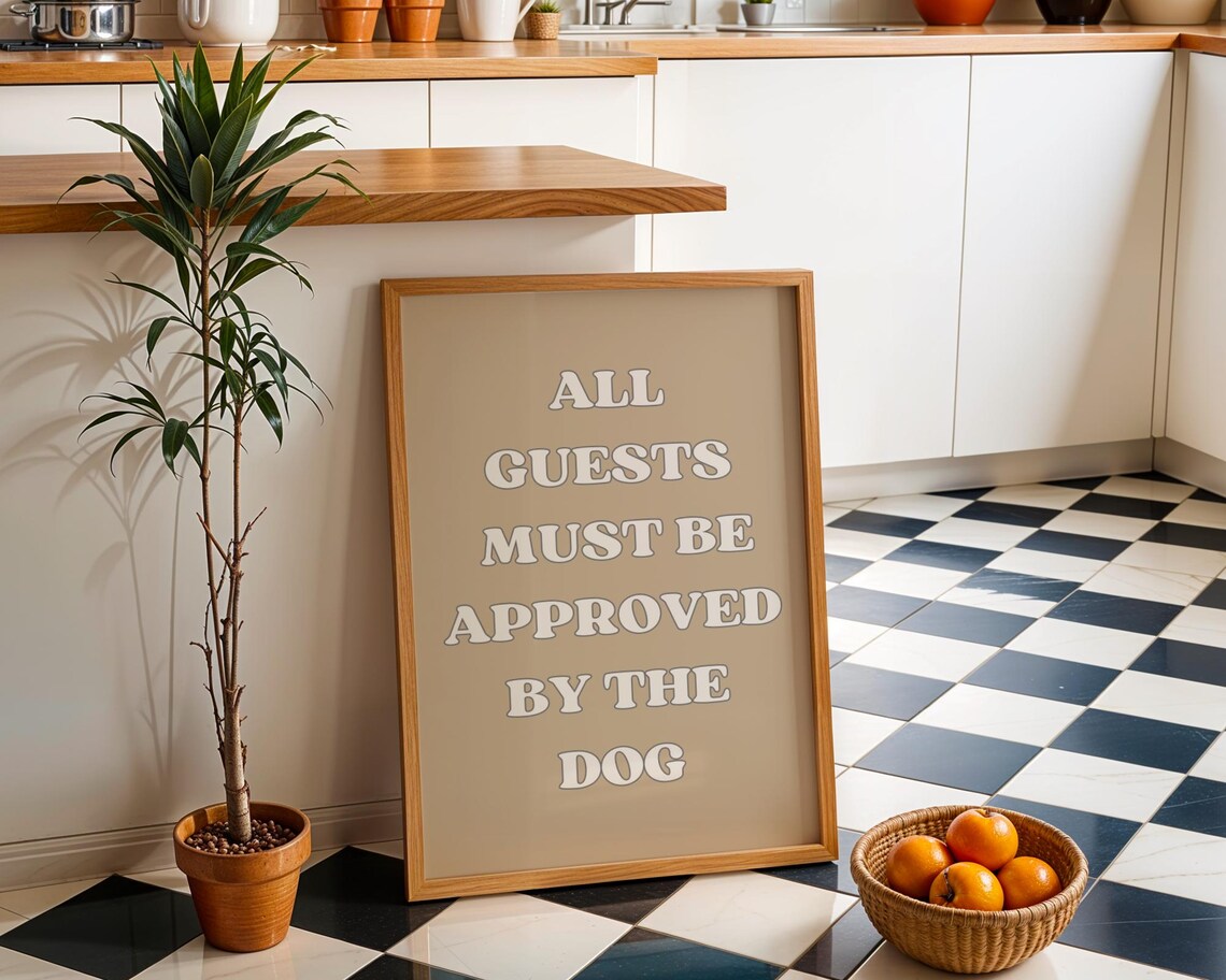 Funny Dog Quote Wall Art, Humorous Typography Print