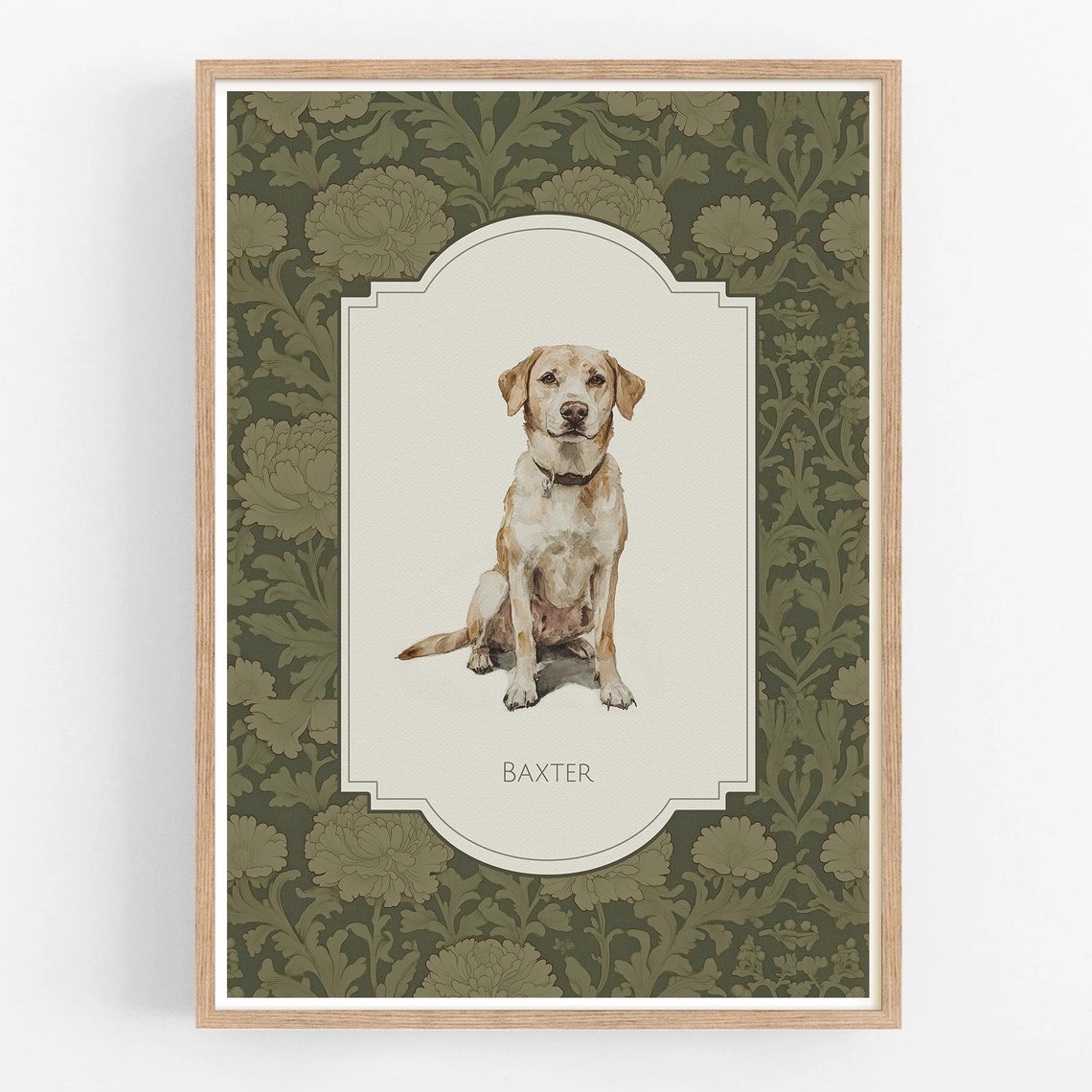 Custom Pet Portrait Dog Painting From Photo Living Room Wall Art Pet Memorial Gift Pet Gifts Labrador Watercolor Painting