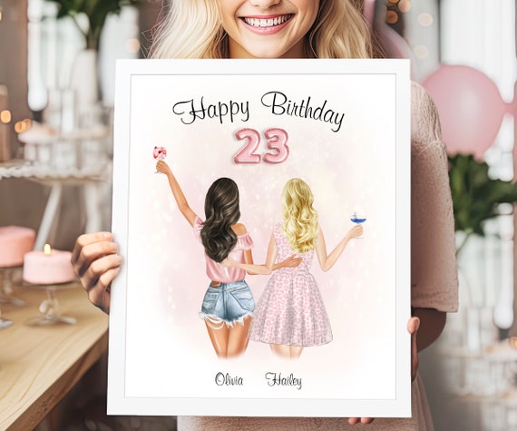 23rd Birthday Gift For Her 23 Birthday Gift For Best Friend Bday Gift For Friend 23 Gift For Girl Personalized Gift Happy Birthday Gift 23rd