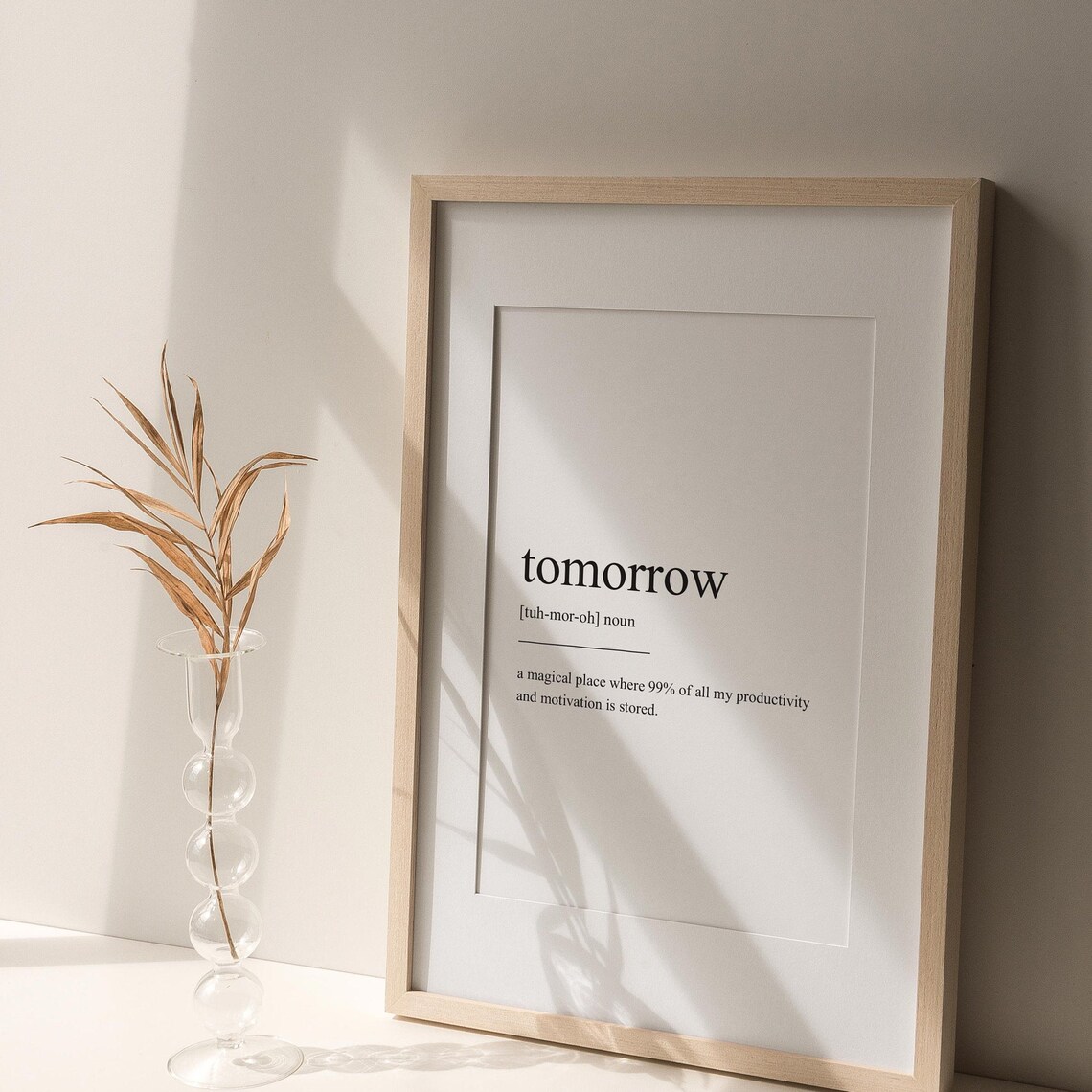 Art Tomorrow Definition Quote Print, Minimalist - Image 2