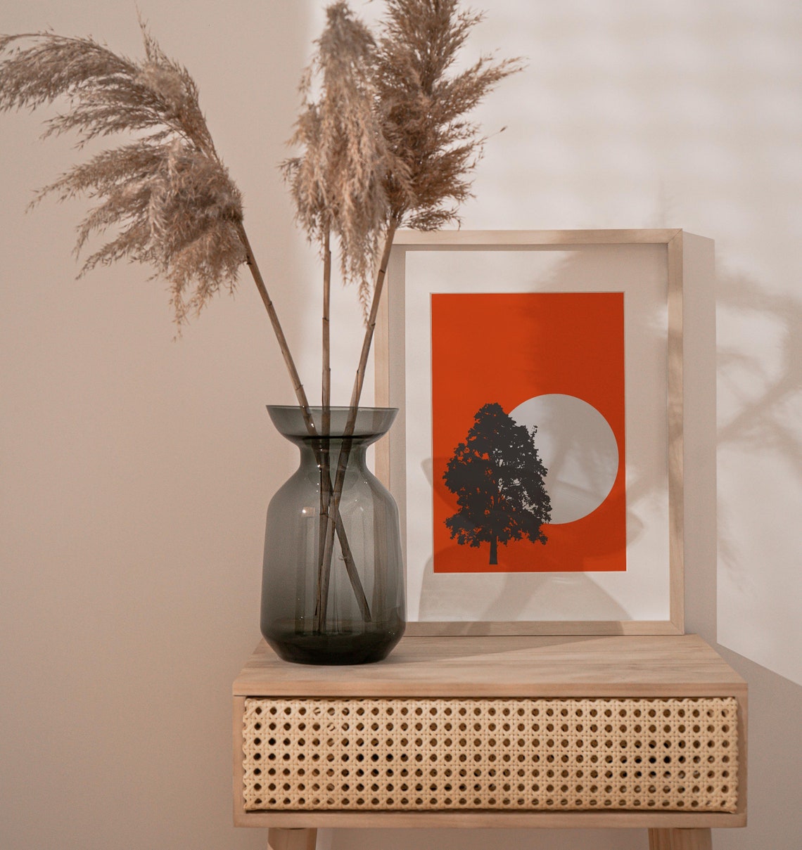 Tree Print Wall Art Wall Art Print Orange Prints Orange Wall Art Wall Art Minimalist Print Scandinavian Print - Image 3
