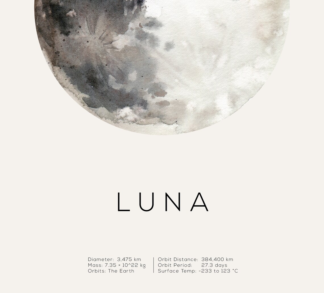 Moon Minimalist Art Print, Scandinavian Decor - Image 4