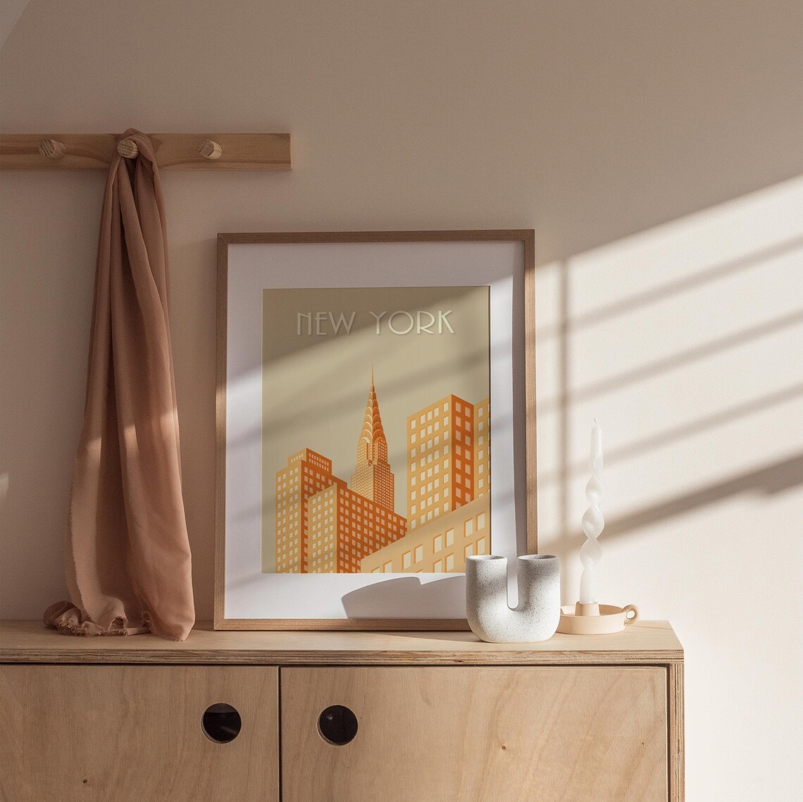 New York Orange Travel Poster, Wall Art Print - Image 3