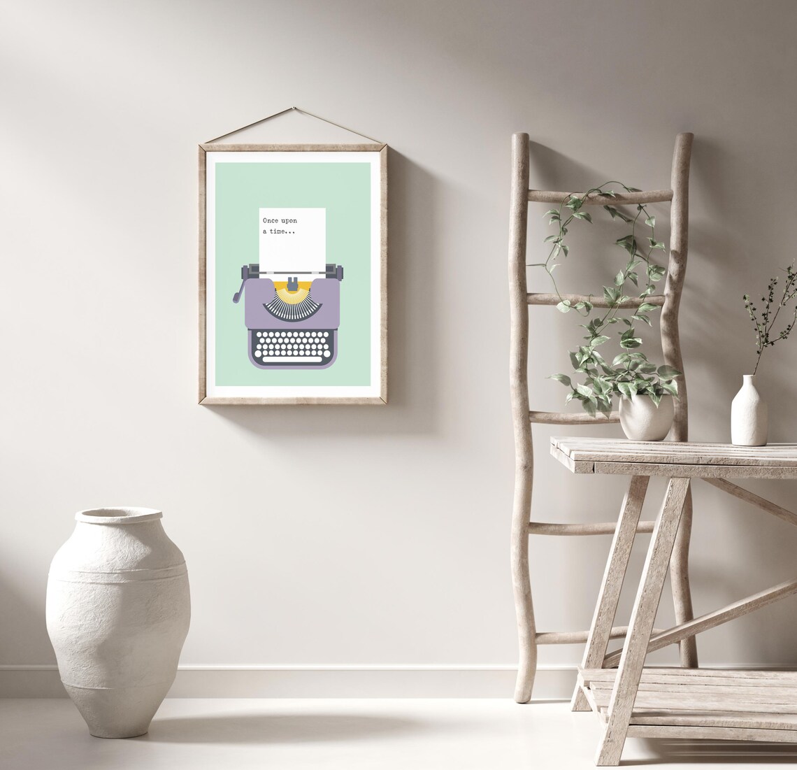 Pastel Typewriter Art Print, Pastel Wall Decor - Image 2