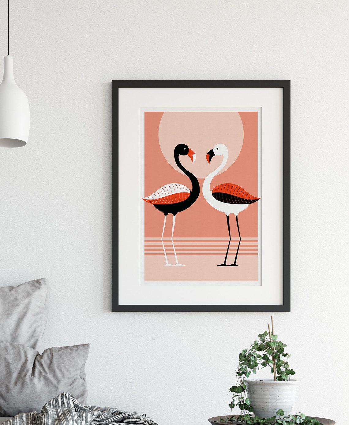 Flamingo Minimalist Art Print, Modern Bird Wall Art - Image 4