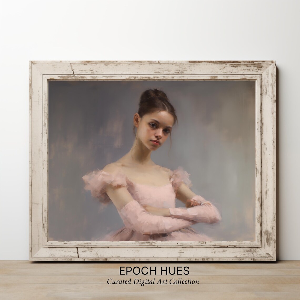 Young Woman in Pink Dress Classical Oil Portrait Painting Poster - Image 2