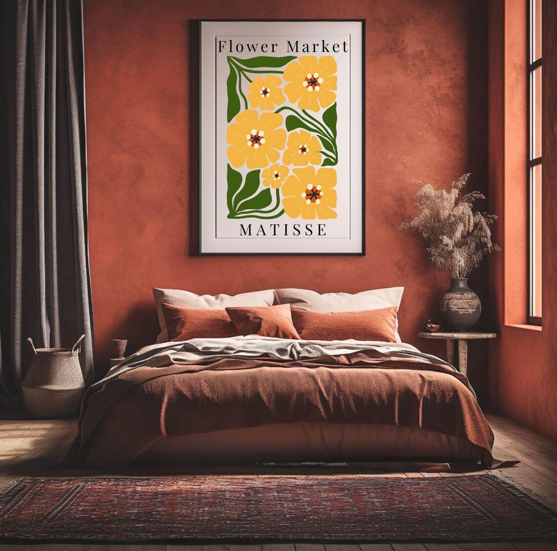 Matisse Flower Market Yellow Floral Botanical Illustration Wall Art Poster - Image 2