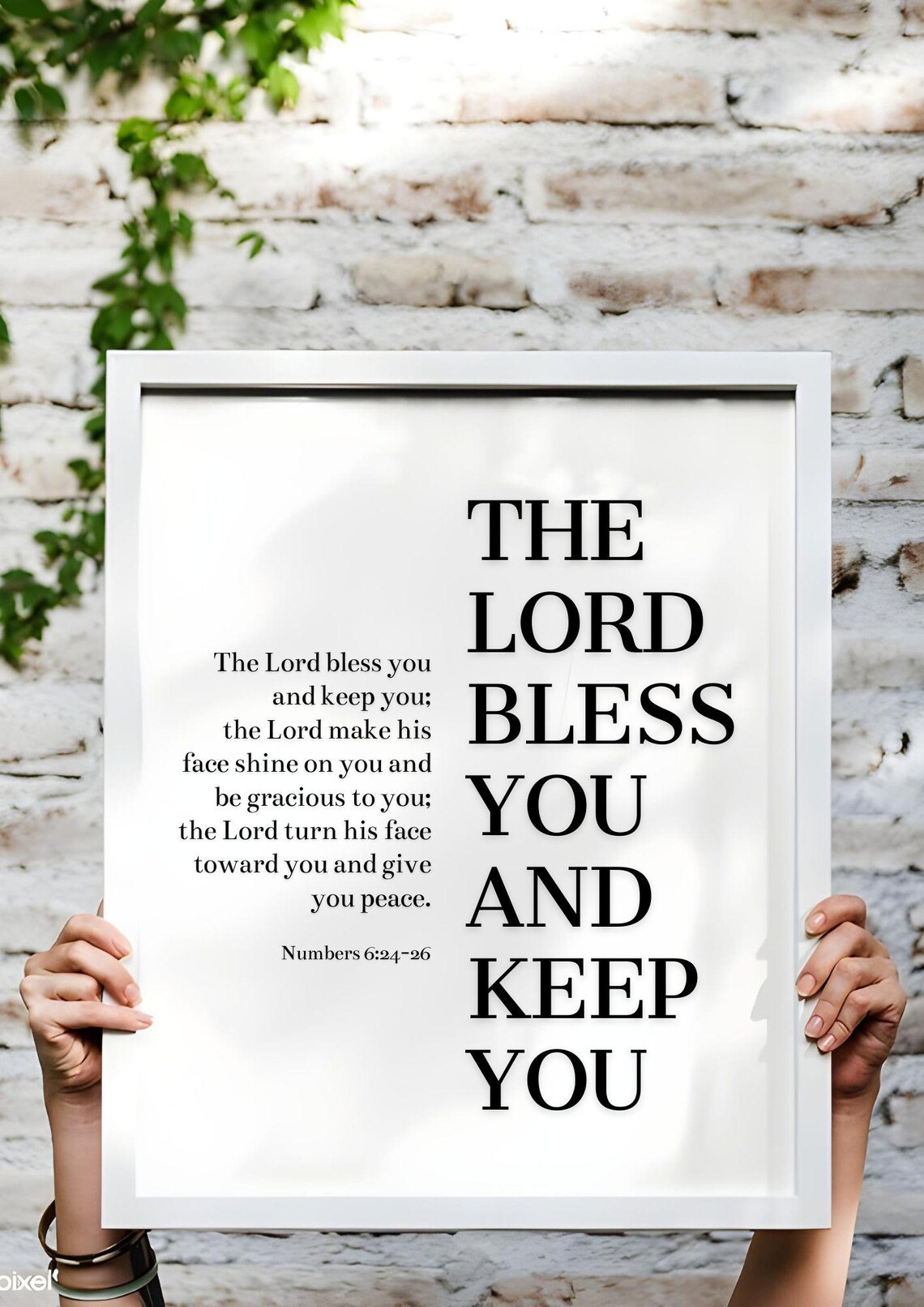 The Lord Bless You And Keep You Numbers 6 Scripture Wall Art Poster Print - Image 3