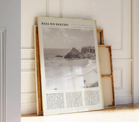 Baia Do Sancho Print Brazil Coastal Wall Art Perfect Poster Gift For Beach And Travel Lovers