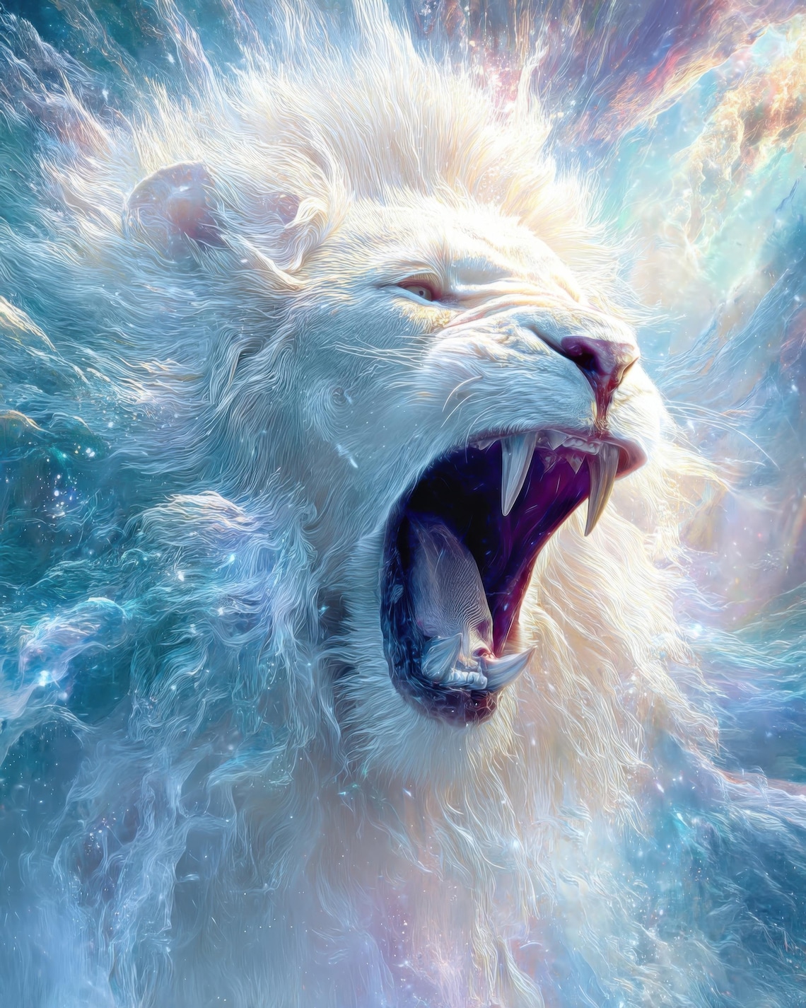 Roar Of The White Lion Fantasy Art