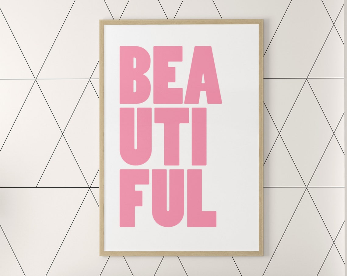 Modern Giant Pink Beautiful Bold Typography Lettering Poster - Image 4