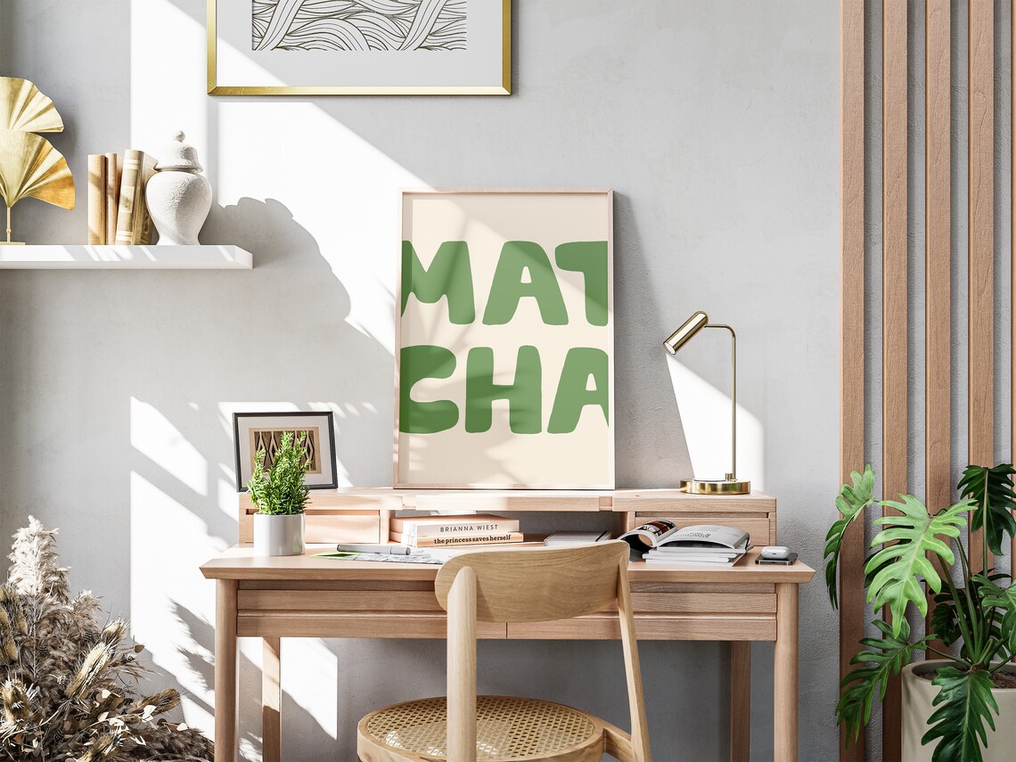 Matcha Poster, Trendy Green Kitchen Art Print - Image 3