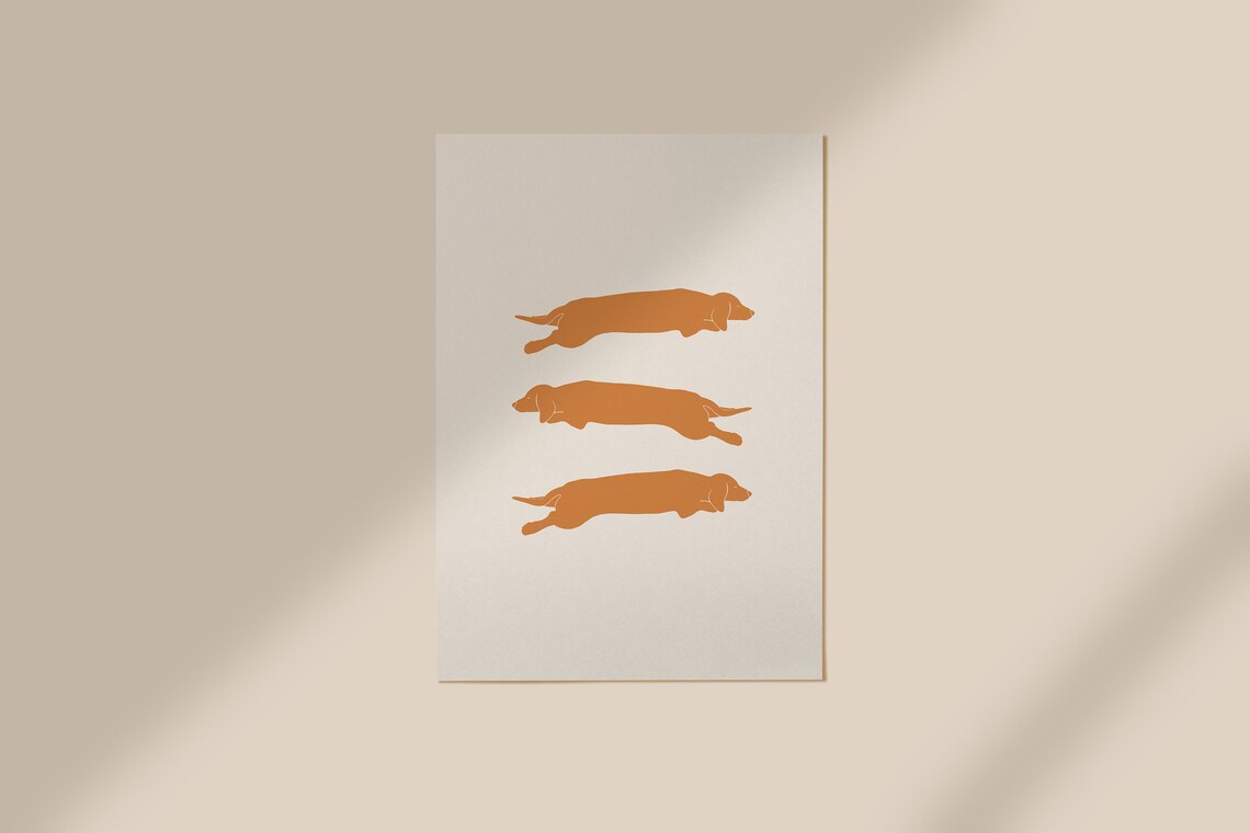 Weiner Dog Print, Dachshund Animal Art Poster - Image 2