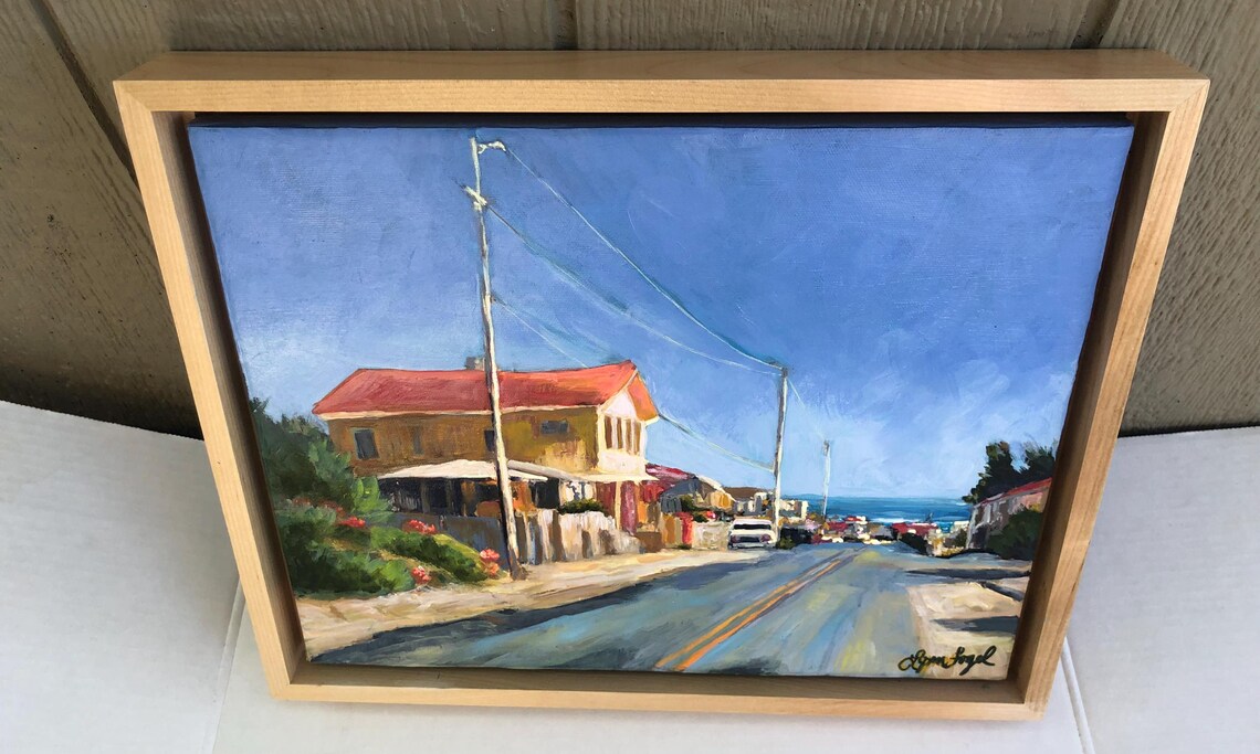 San Clemente Beach Town Street Red Roof House Blue Ocean Poster - Image 3