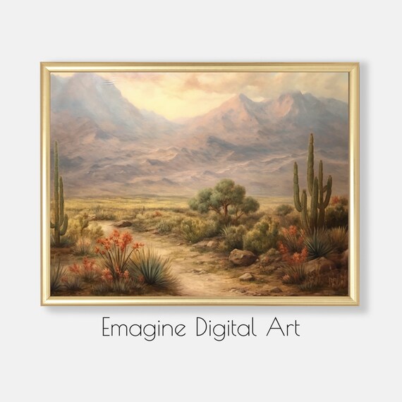 Southwest Desert Mountain Landscape Art Print