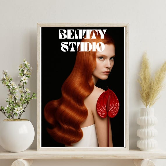 Professional Beauty Salon Poster Hair Art Luxury Studio Decor Wall Fashion Prints