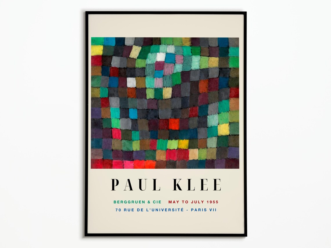 Paul Klee 1955 Poster, Abstract Modern Art Print