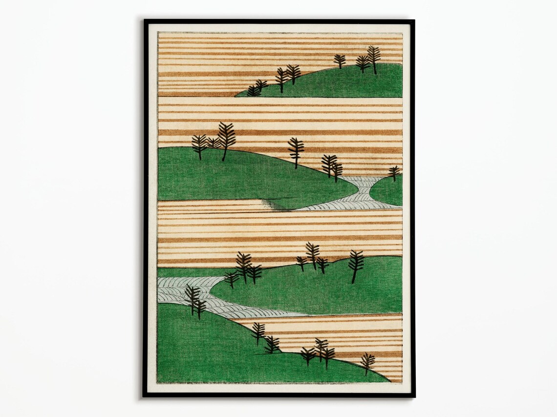 Japanese Bijutsu Sekai Poster by Watanabe Seitei