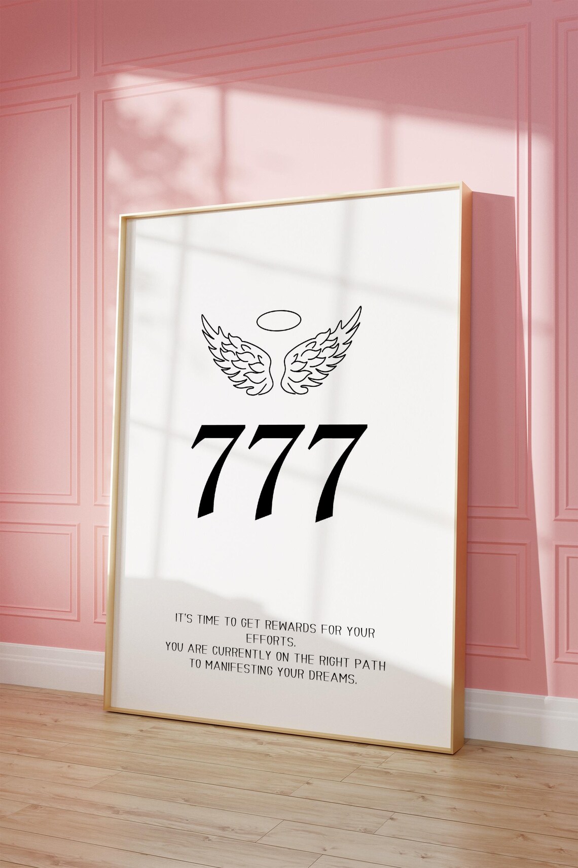 Angel Number 777 Spiritual Poster Print
