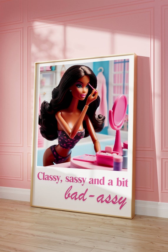 Black Girl Makeup Poster Retro Doll Wall Art Digital Download