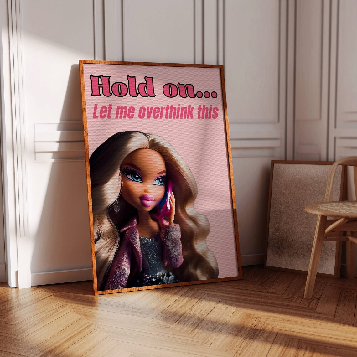 Girly Doll Overthinking Quote Poster Print