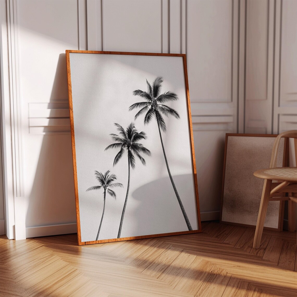 Palm Tree Wall Art Print, Coastal Luxury Tropical Decor
