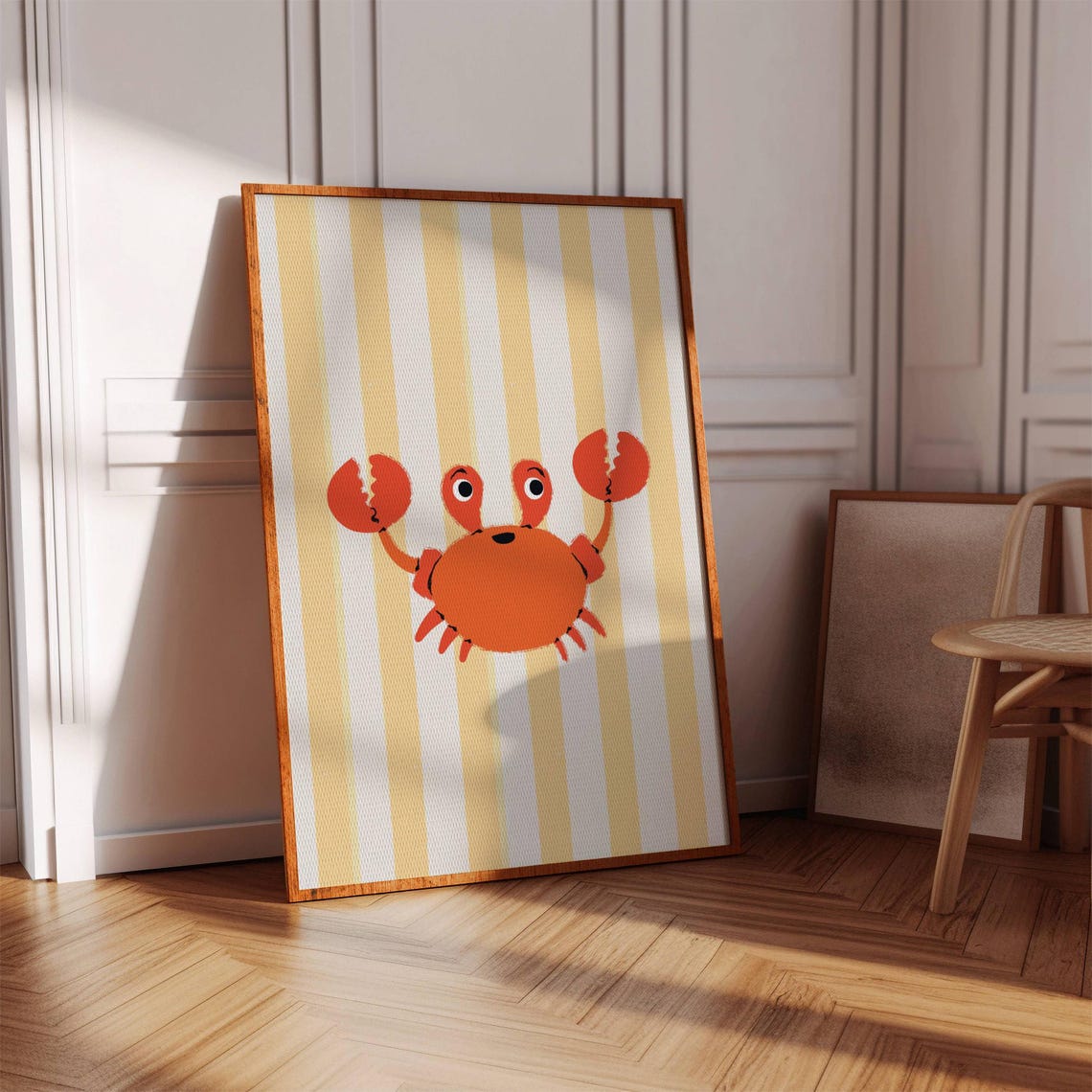Crab Wall Art Print Trendy Beach House Decor Digital Download