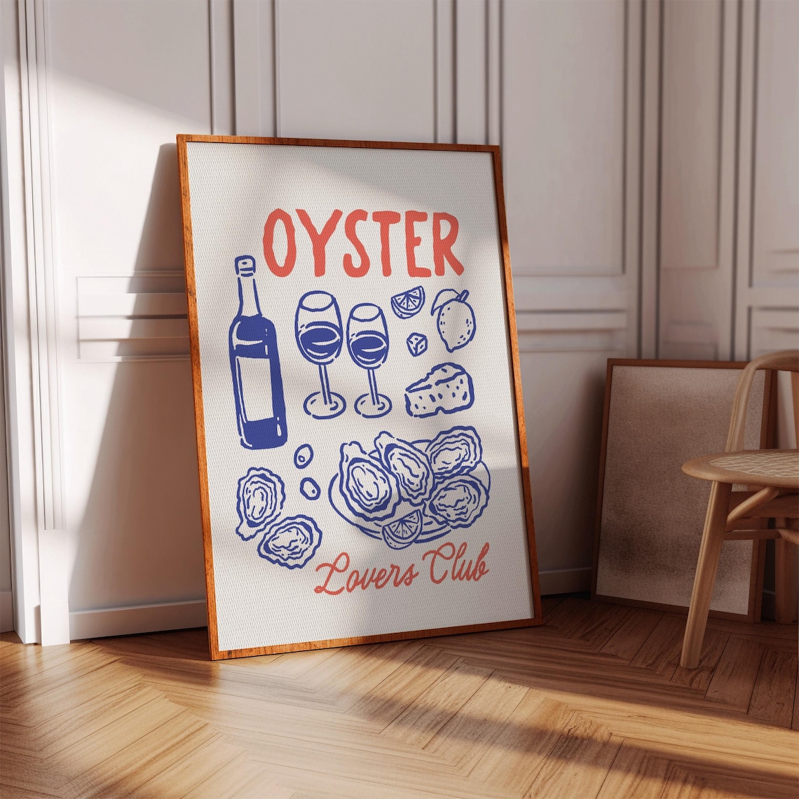 Oyster Lovers Poster, Kitchen Wall Art