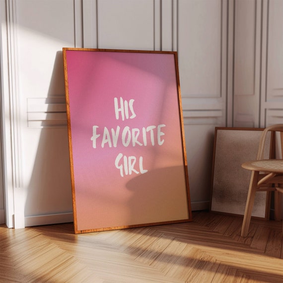 Girly Quote Poster Trendy Pink Room Decor Instant Print