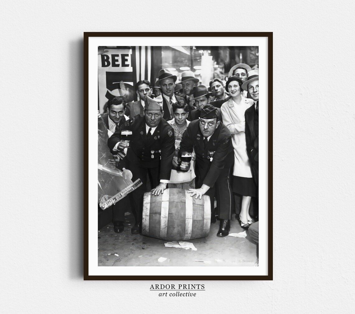 Repeal Of Prohibition Beer Keg Retro Bar Art Print