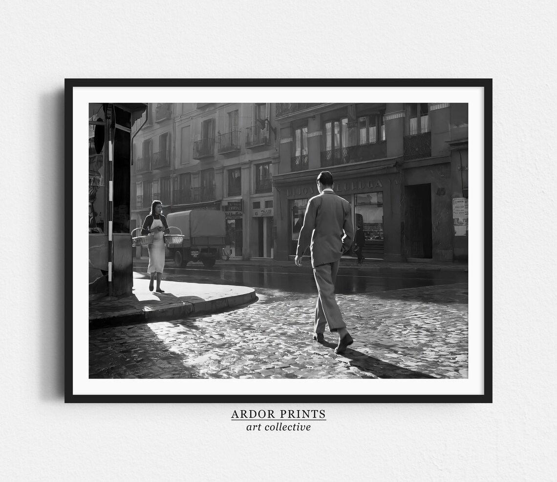 Calle Mayor Madrid Vintage Cityscape Art Print