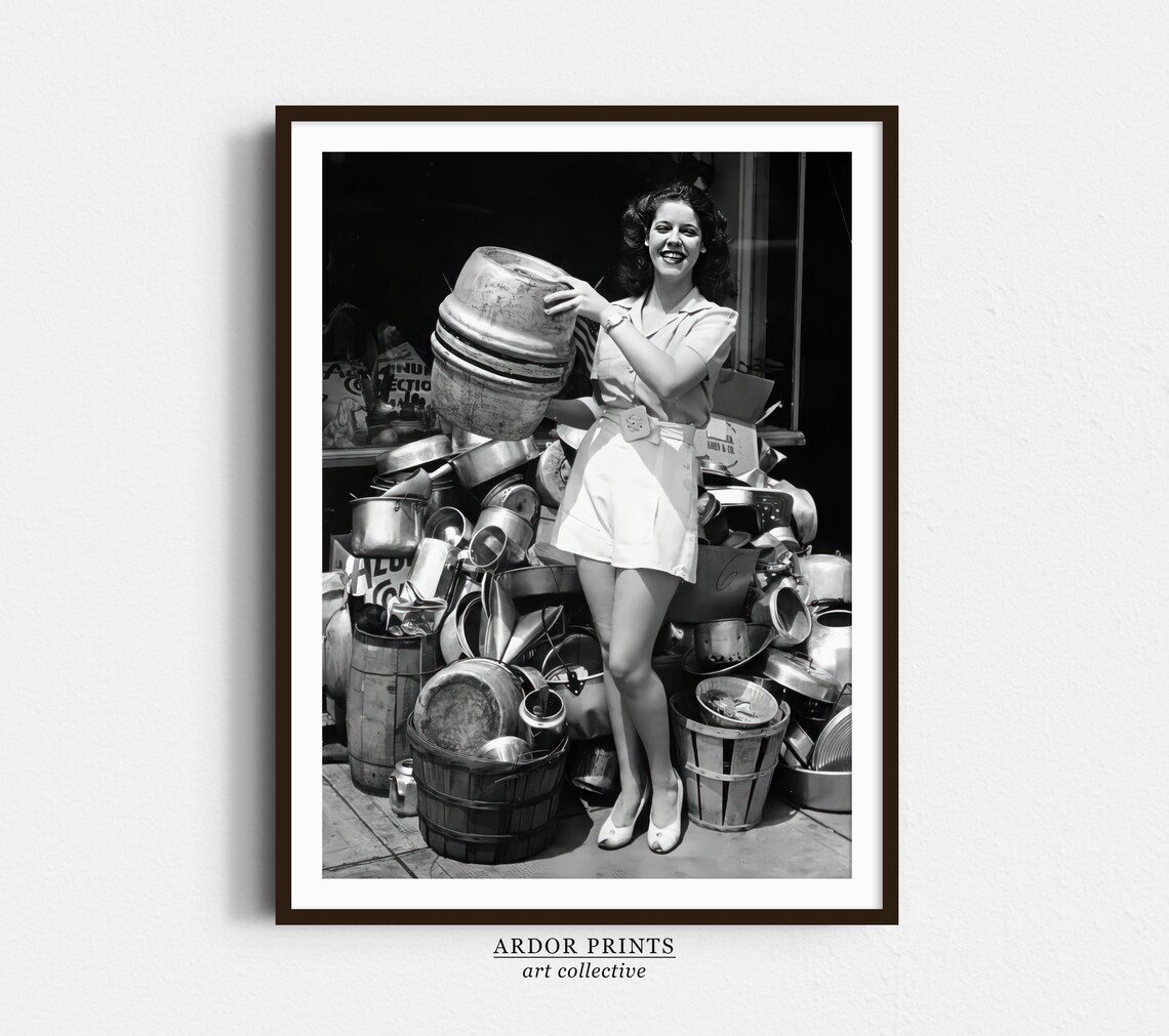 Beer Keg Girl Portrait Vintage Woman Holding Keg Wall Art Black And White Print Speakeasy Wall Art Brewers Wall Art Retro Wall Decor