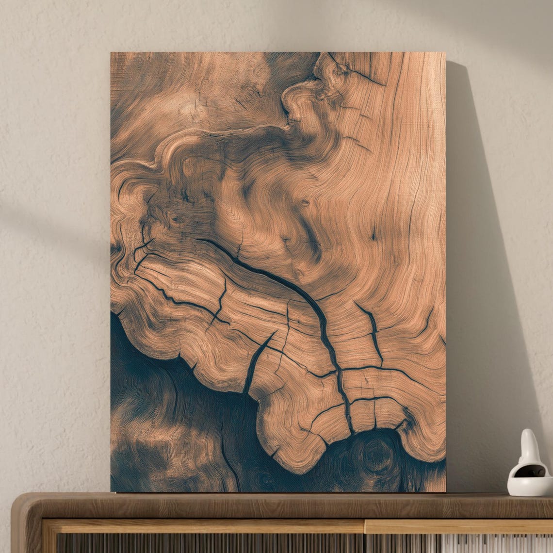 Tree Rings Wood Grain Abstract Earthy Rustic Natural Wall Art Poster