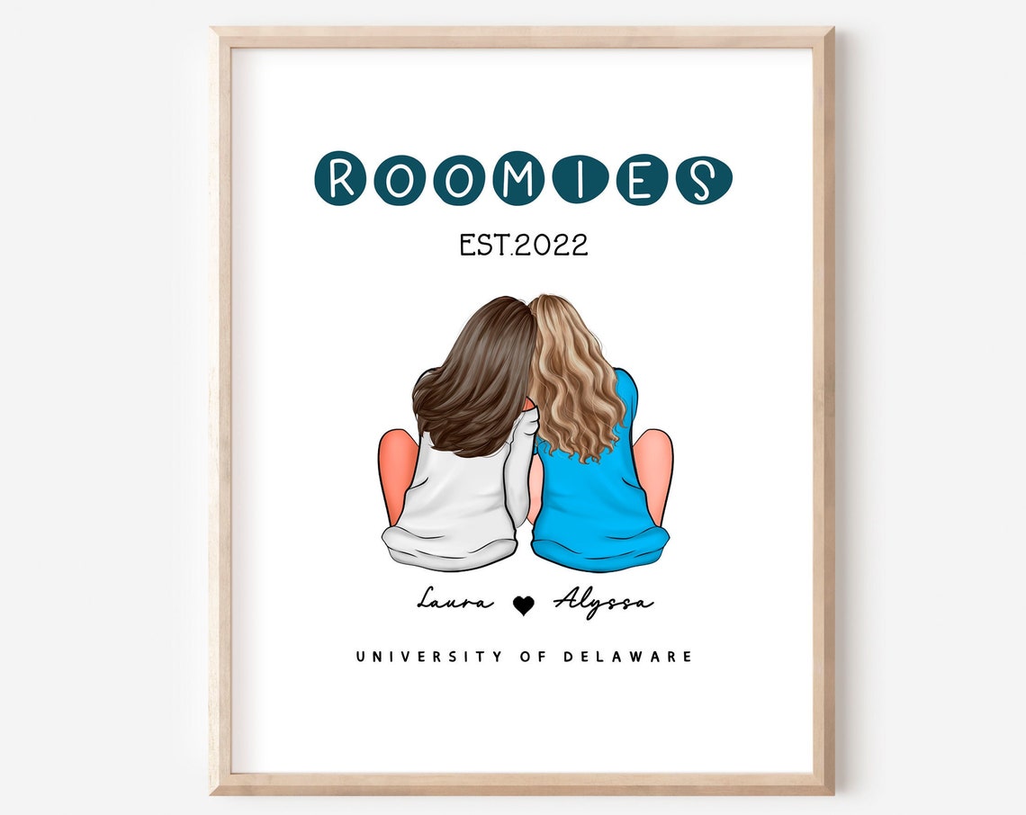 Personalized Roomies Hugging Knees University Of Delaware Poster