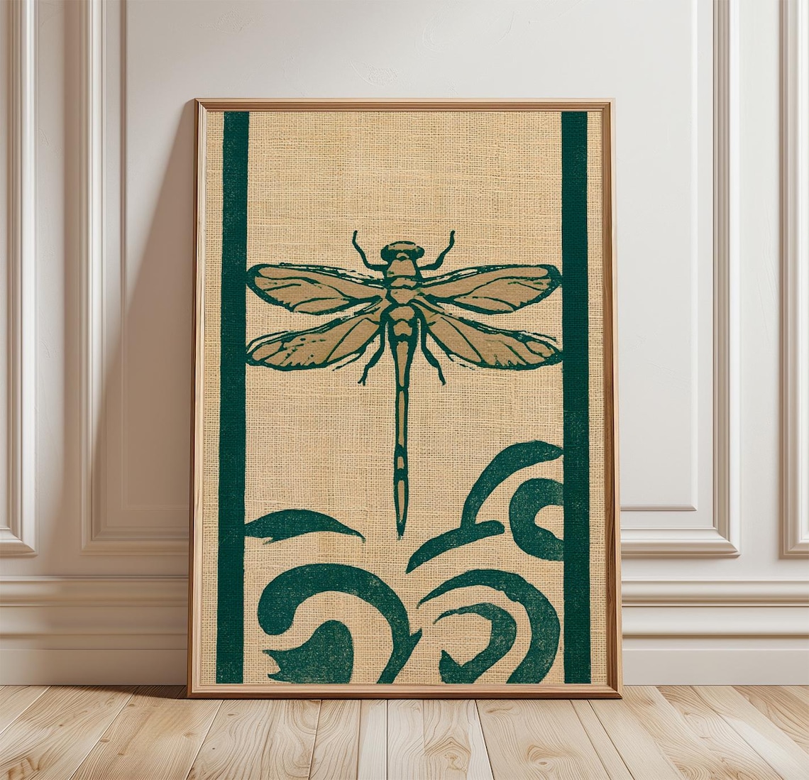 Dragonfly Screen Print, Nature Poster