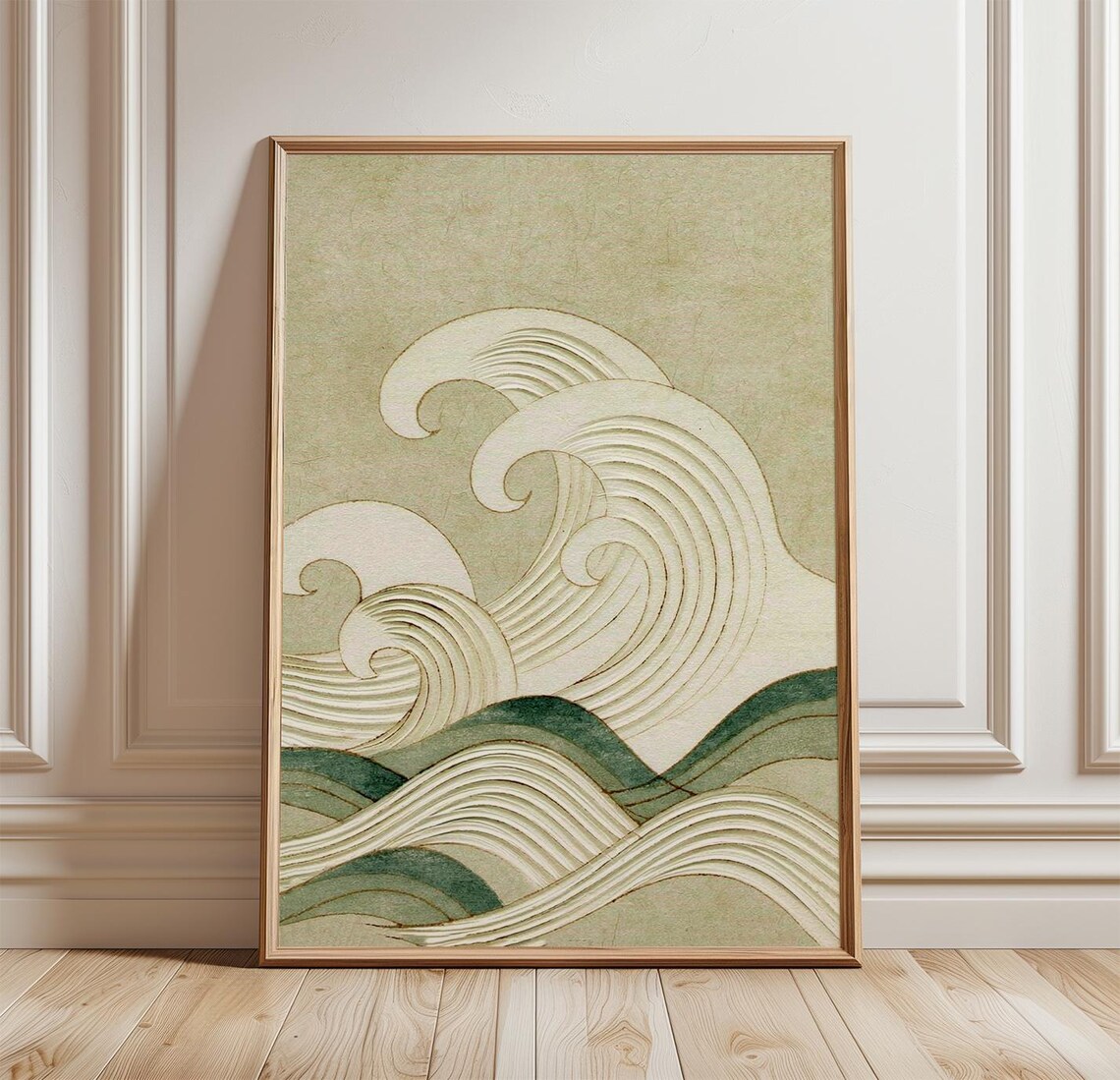 Ocean Waves Poster, Minimal Sea Art Print