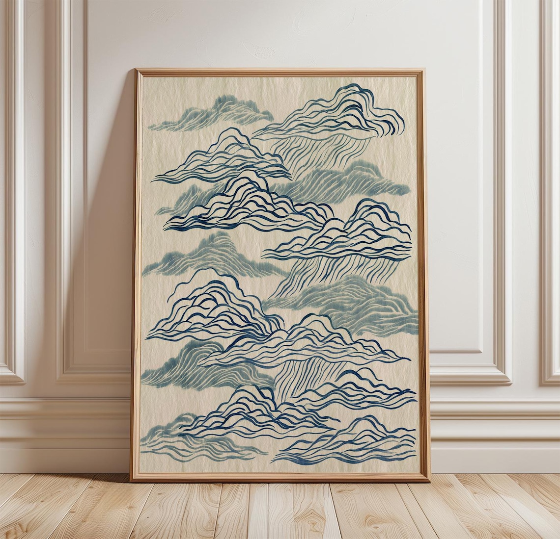 Blue Cloud Minimal Sky Art Print