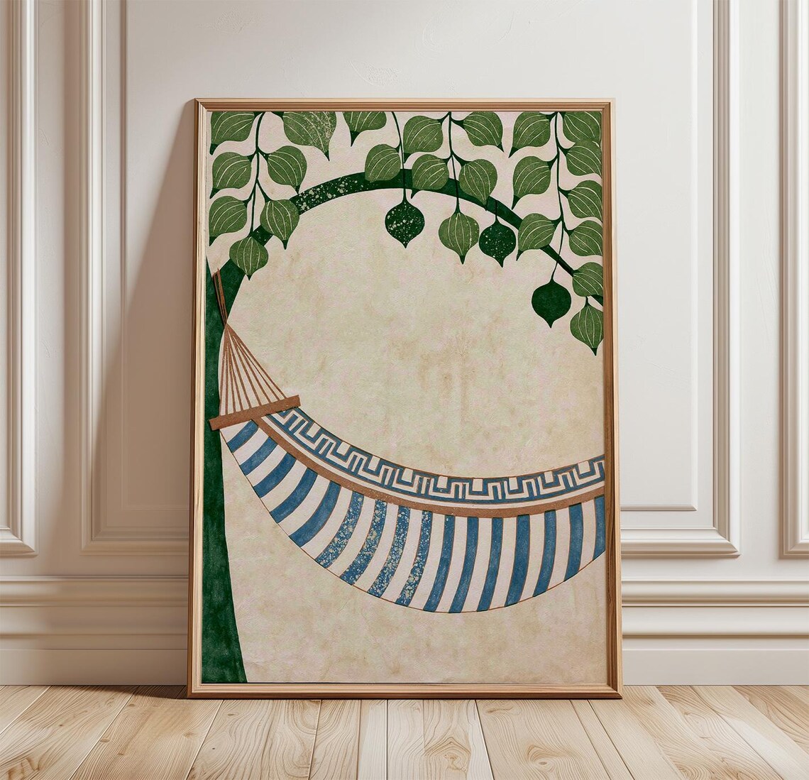 Hammock Coastal Minimal Tropical Art Print