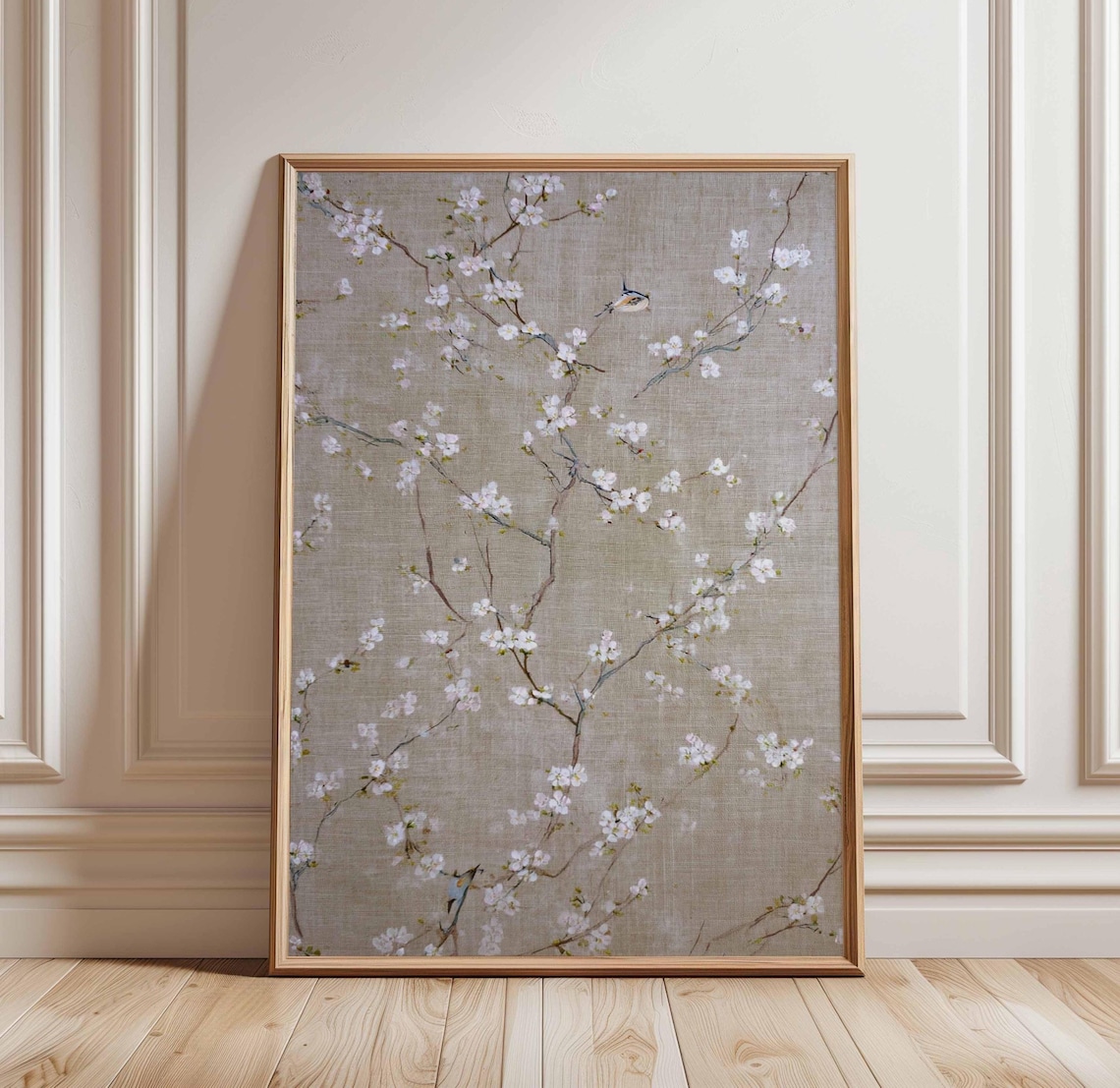 Cherry Blossom Poster, Japanese Spring Bloom Art Print