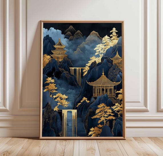 Japanese Wall Art Floral Print Katsushika Hokusai Poster Decor Oriental Nature Botanical