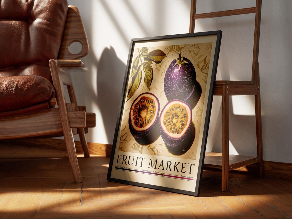 Passion Fruit Fruit Market, Kitchen Art Print - Image 5