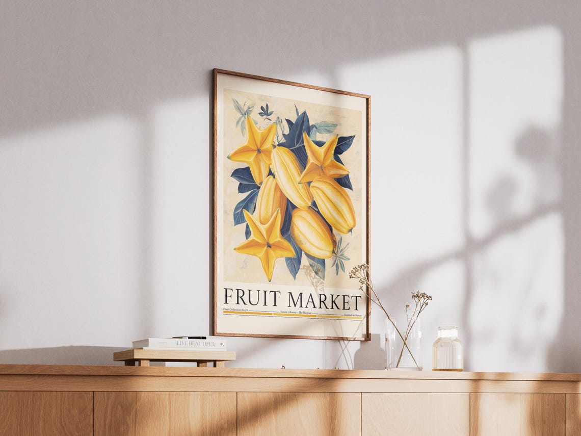 Starfruit Fruit Market Poster, Kitchen Wall Decor - Image 2