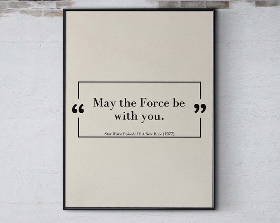 Star Wars A New Hope 1977 May the Force Be With You Movie Poster