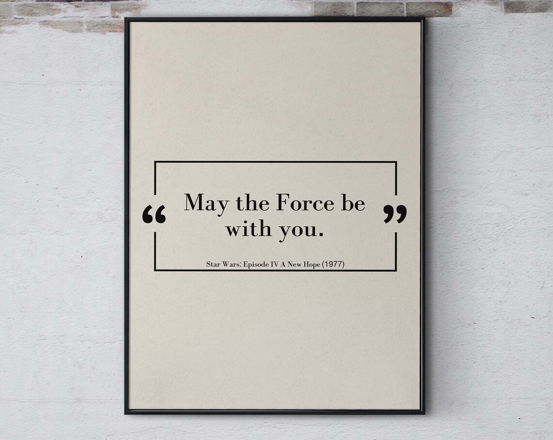 Star Wars A New Hope 1977 May the Force Be With You Movie Poster