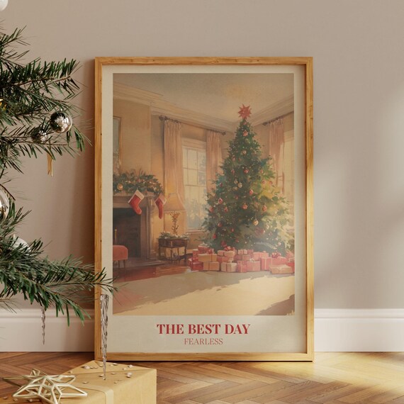 The Best Day Music Christmas Watercolor Art Print