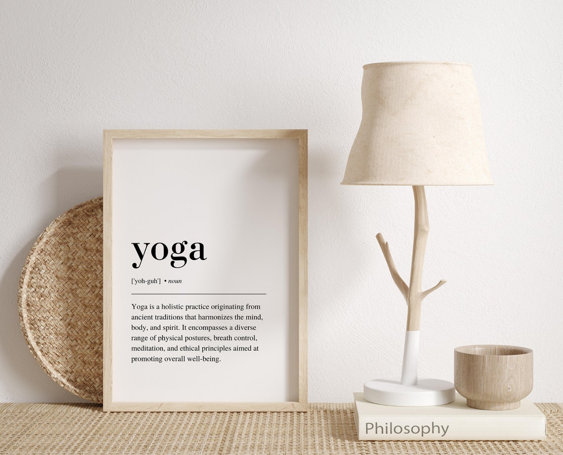 Yoga Definition Print Yoga Sign Yoga Yoga Poster Yoga Wall Decor Namaste Sign Meditation Wall Art Yoga Print Yoga Decor - Image 3