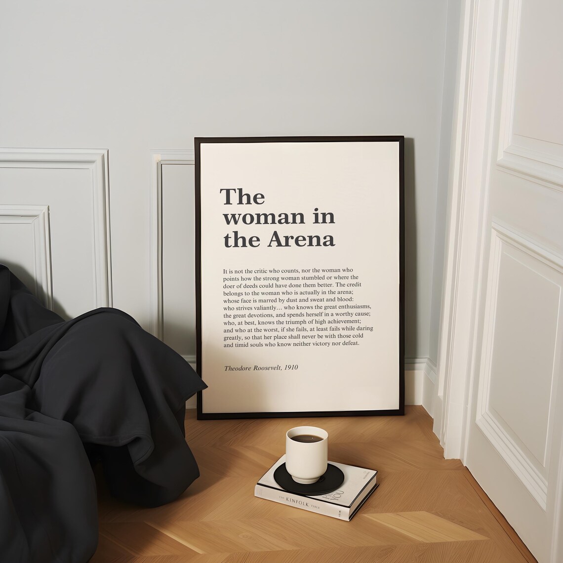 The Woman in the Arena Roosevelt Feminist Quote Empowerment Poster - Image 4