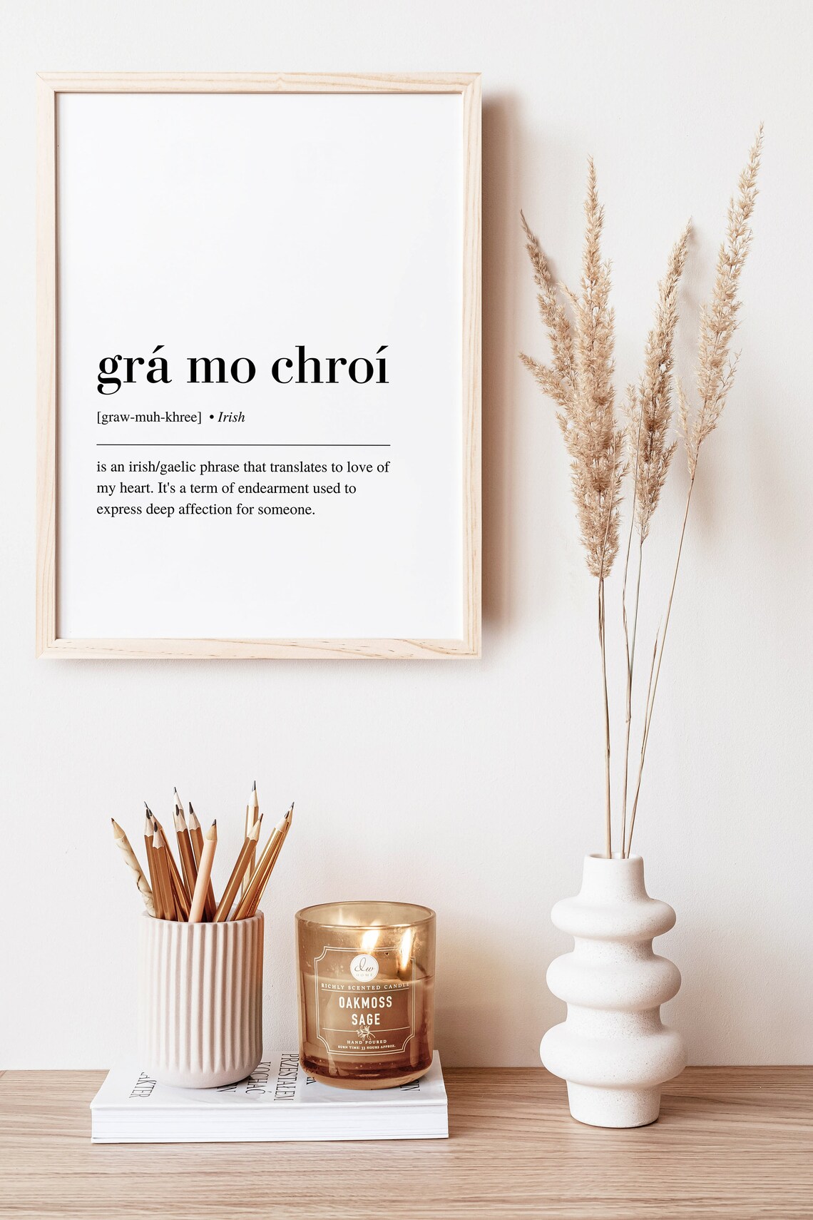 Gr Mo Chro Irish Sayings Art Print, Ireland Poster - Image 2