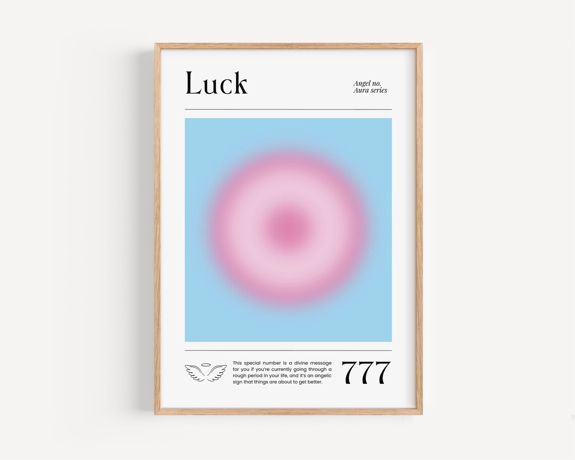 Angel Numbers 777 Spiritual Number Poster Print