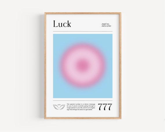 Angel Numbers 777 Spiritual Number Poster Print